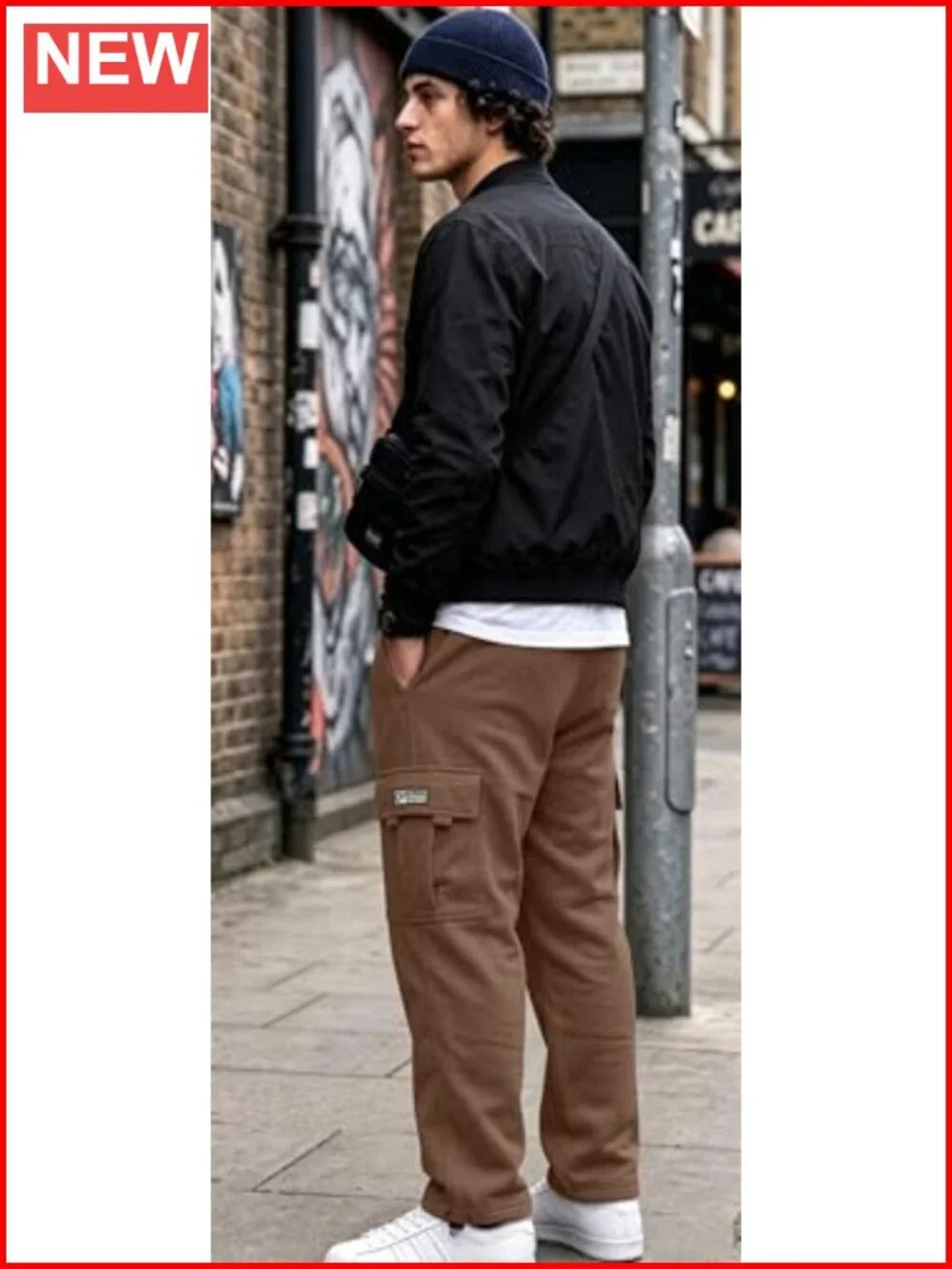 Men's Cargo Sweatpants Joggers Cotton Blend Athletic Pants Drawstring